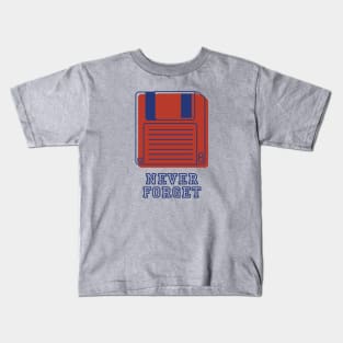 Never Forget Retro Floppy Disk Kids T-Shirt